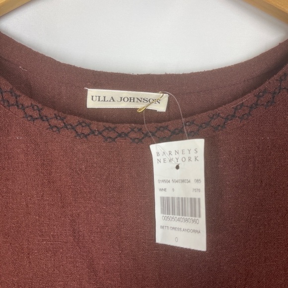 Ulla Johnson Dress Betti Andorra 100% Silk Embroidered Sequin Batwing Size 0 NWT - Picture 10 of 10